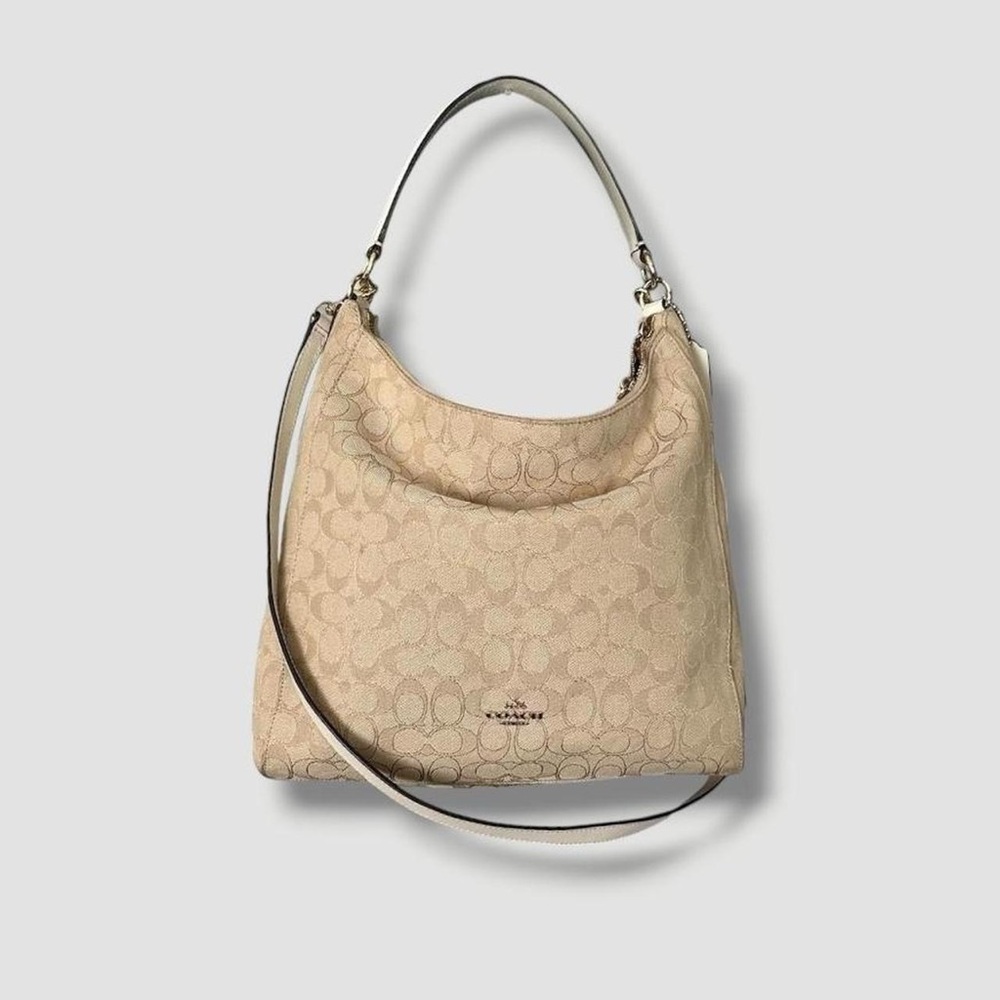 Coach Slouchy Hobo Signature Celeste Monogram Shoulder Convertible Crossbody Bag